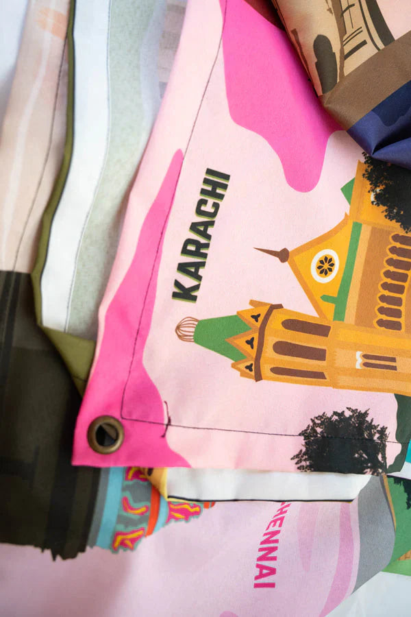 Southasia Collage Tapestry - Decorium Tapestries