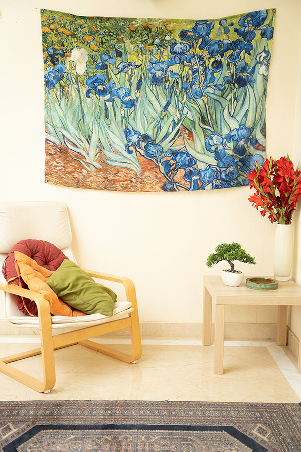 Van Gogh: Irises Tapestry - Decorium Tapestries