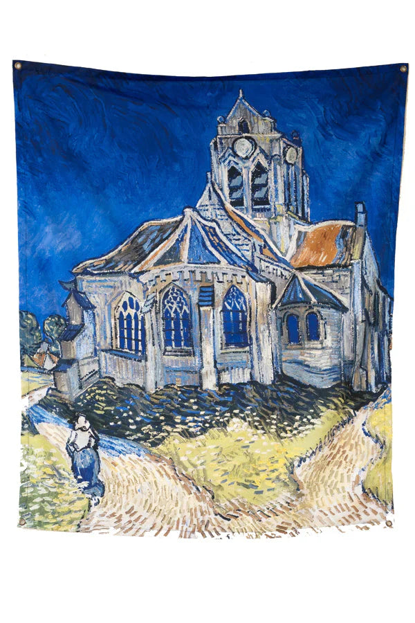 Van Gogh Church at Auvers Tapestry - Decorium Tapestries