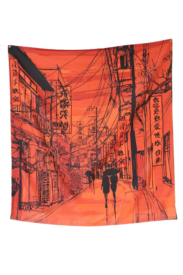 Tokyo Street Tapestry - Decorium Tapestries