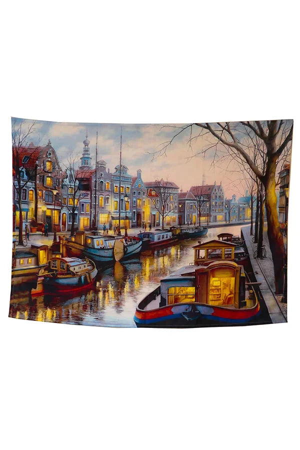 Amsterdam Canal Tapestry - Decorium Tapestries