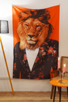 Badass Lion Tapestry