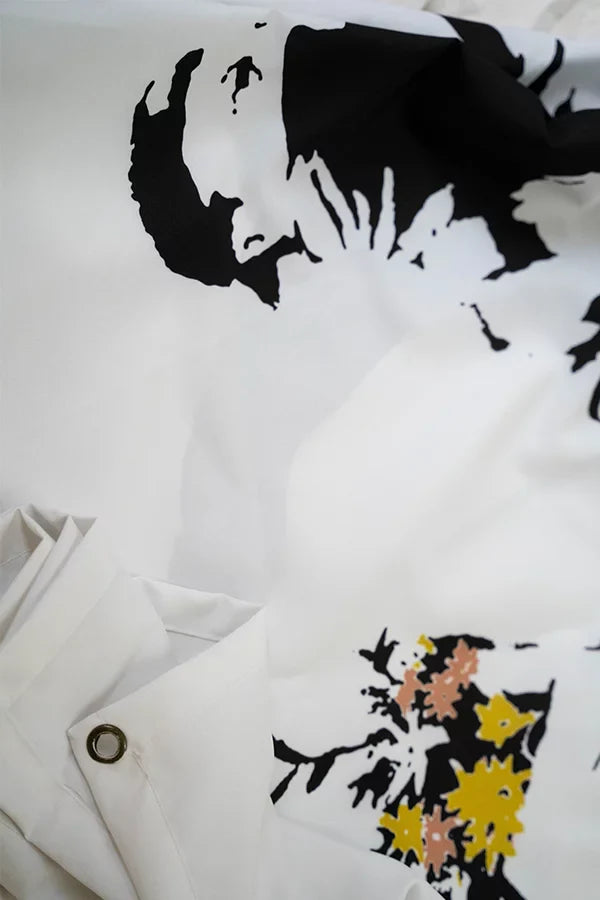 Banksy: Flower Thrower Tapestry - Decorium Tapestries