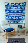 Blue Christmas Pattern Tapestry - Decorium Tapestries