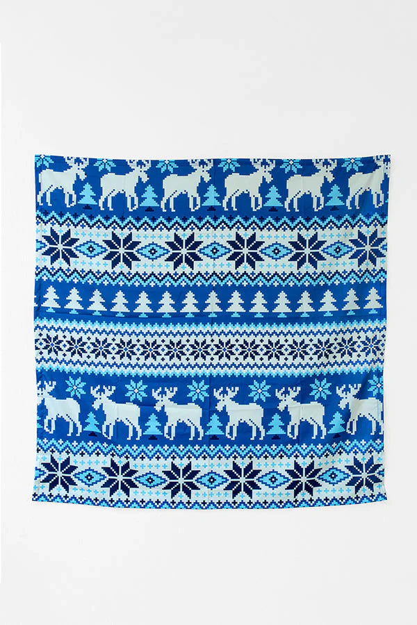 Blue Christmas Pattern Tapestry - Decorium Tapestries