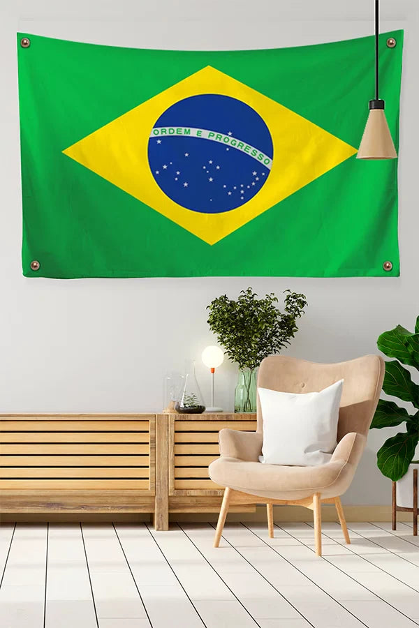 Brazilian Flag Tapestry - Decorium Tapestries