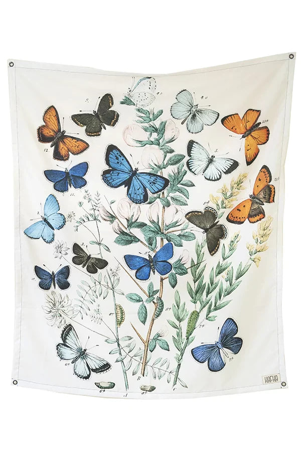 Butterfly Collage Tapestry - Decorium Tapestries