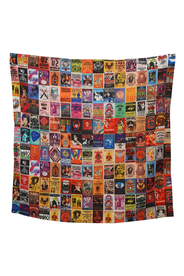 Classic OG Rock Music Collage Tapestry - Decorium Tapestries
