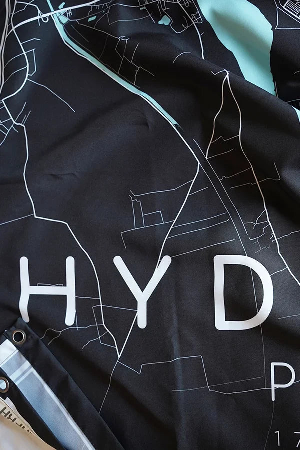 Hyderabad Map Tapestry - Decorium Tapestries