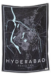 Hyderabad Map Tapestry - Decorium Tapestries