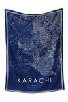 Karachi Map Tapestry - Decorium Tapestries