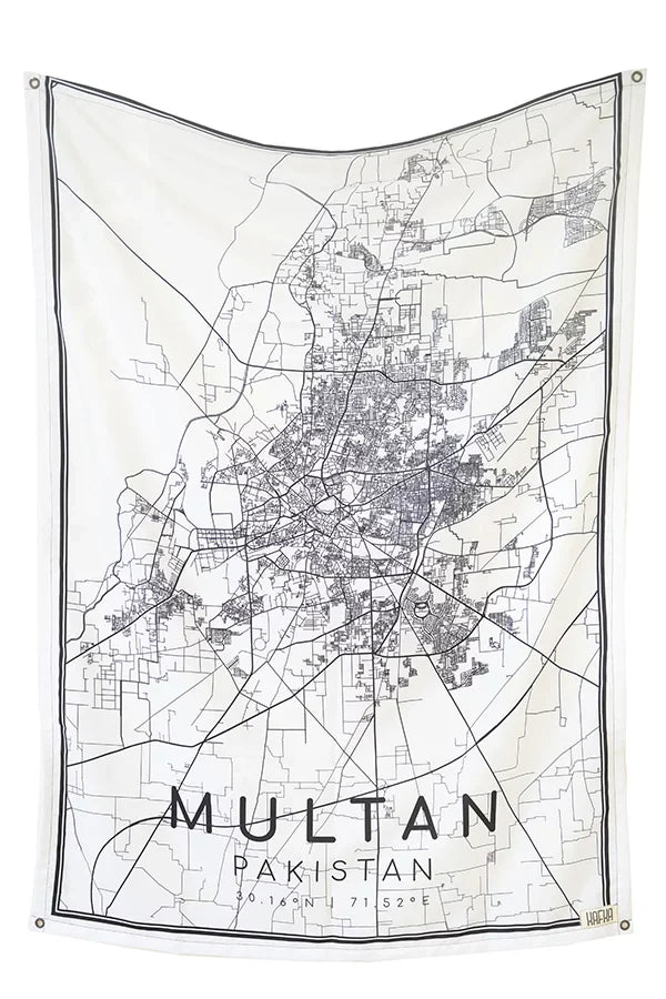 Multan Map Tapestry - Decorium Tapestries