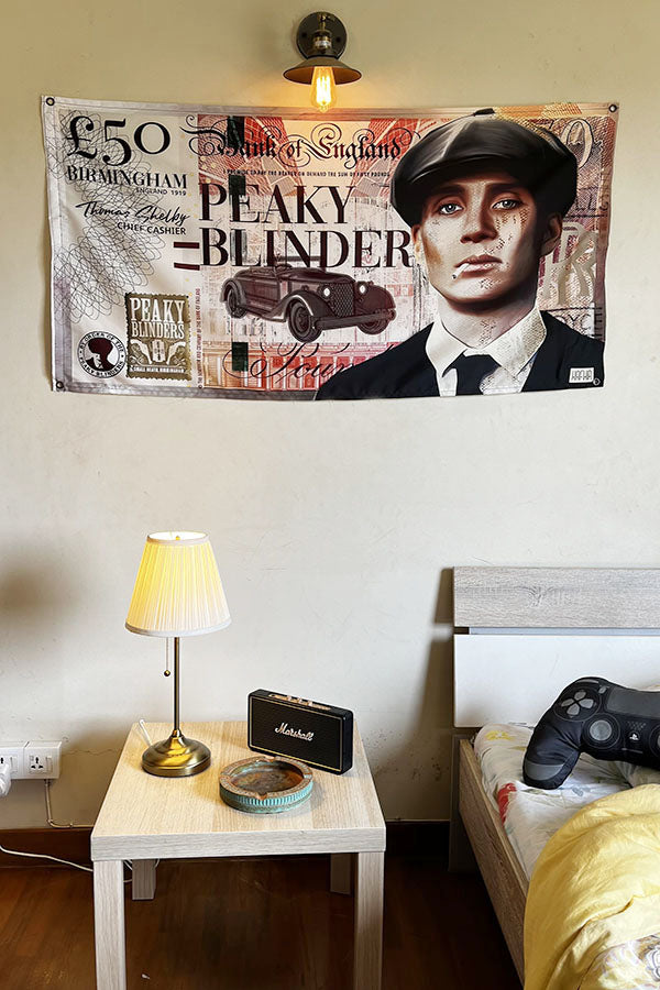 Peaky Blinder Cash Art Tapestry