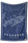 Peshawar Map Tapestry - Decorium Tapestries