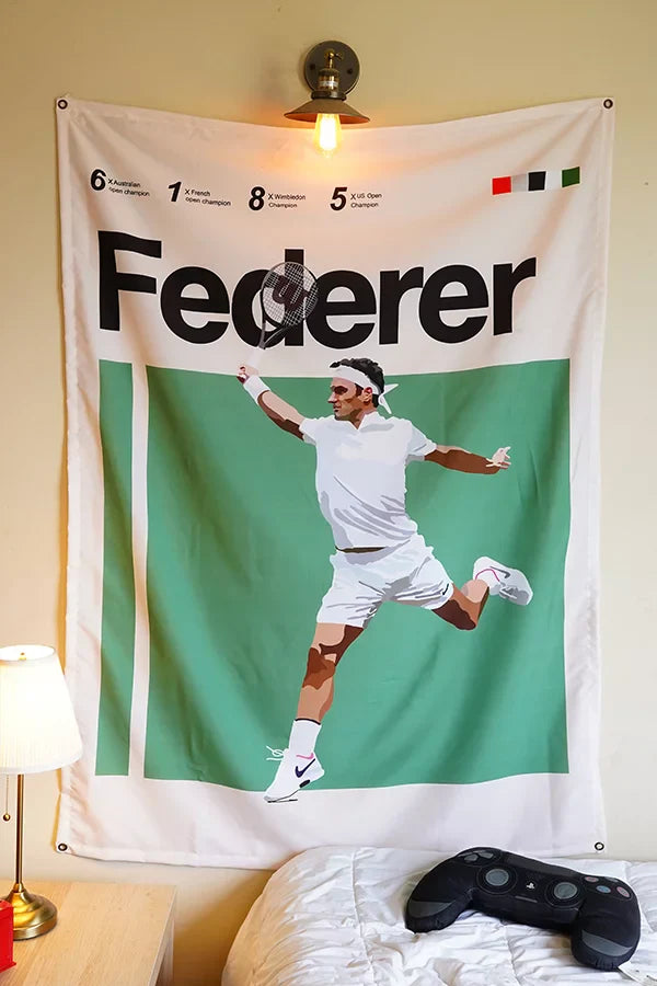Roger Federer Tapestry - Decorium Tapestries