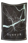 Sukkur Map Tapestry - Decorium Tapestries