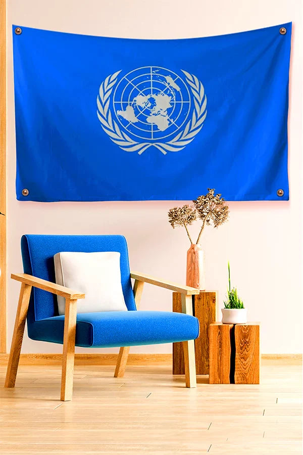 United Nations flag Tapestry - Decorium Tapestries