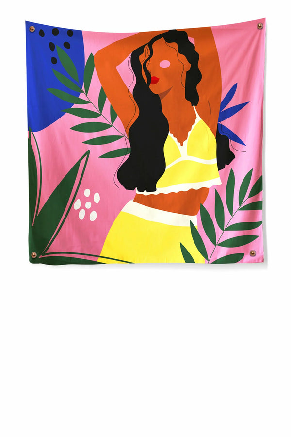 The Brown Diva Tapestry - Decorium Tapestries