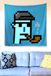 Crypto Punk Tapestry - Decorium Tapestries