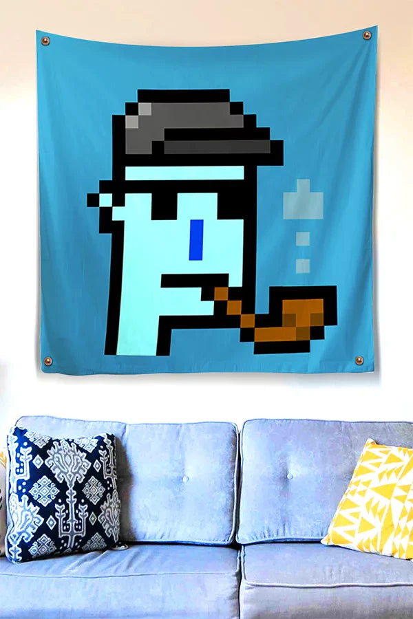 Crypto Punk Tapestry - Decorium Tapestries