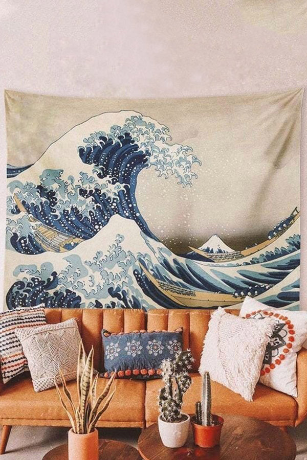 The Fuji Wave Tapestry - Decorium Tapestries