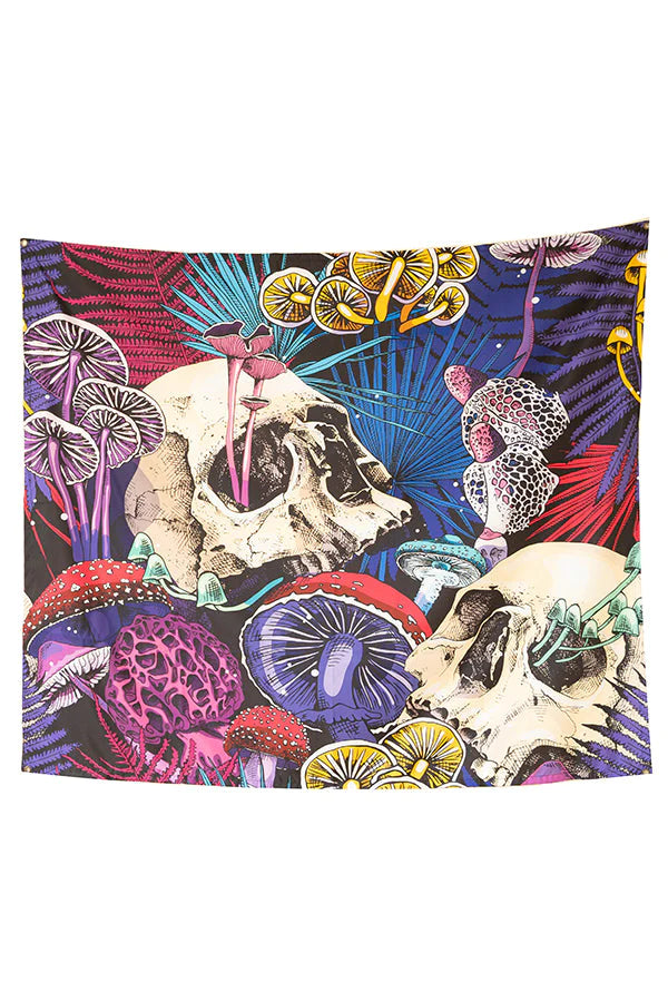 Psychedelic Skull Tapestry - Decorium Tapestries