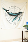 Nautical Whale Tapestry - Decorium Tapestries