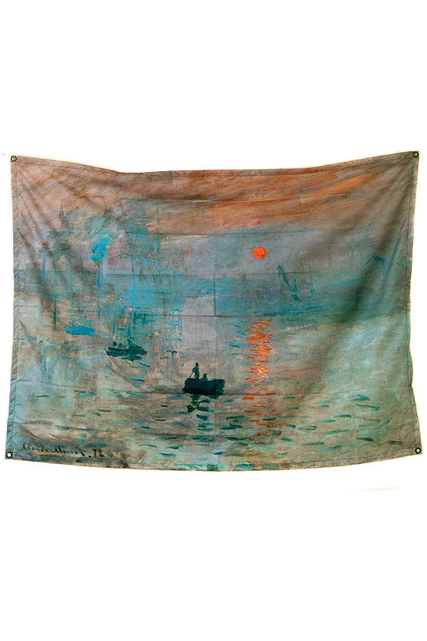 Monet: Impressionist Sunrise Tapestry - Decorium Tapestries