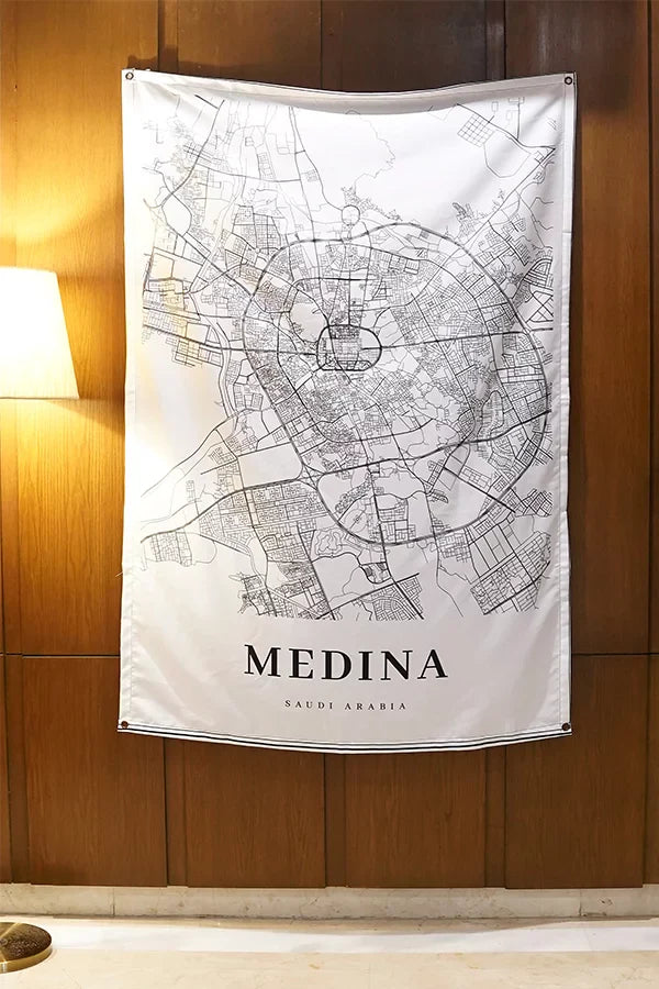 Madinah Map Tapestry - Decorium Tapestries