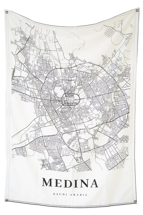 Madinah Map Tapestry - Decorium Tapestries