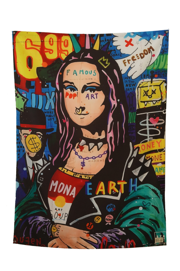 Mona Lisa Pop Art Tapestry - Decorium Tapestries