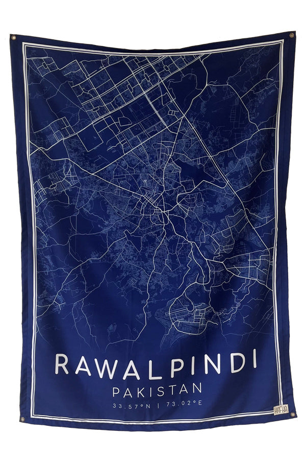 Rawalpindi Map Tapestry