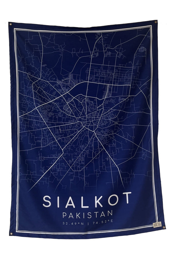 Sialkot Map Tapestry