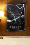 Sukkur Map Tapestry - Decorium Tapestries