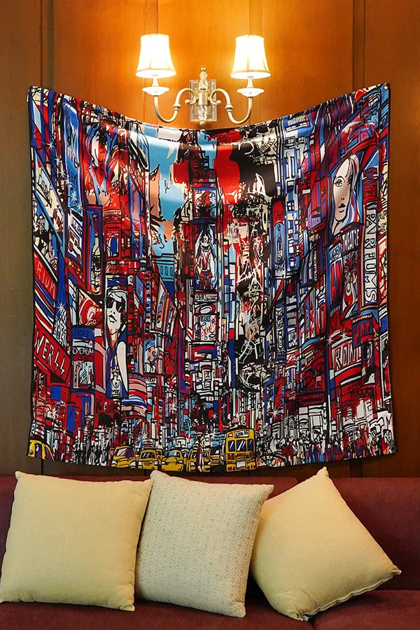 Times Square Abstract Tapestry - Decorium Tapestries