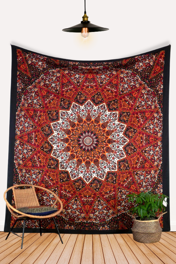 Tribal Mandala Tapestry