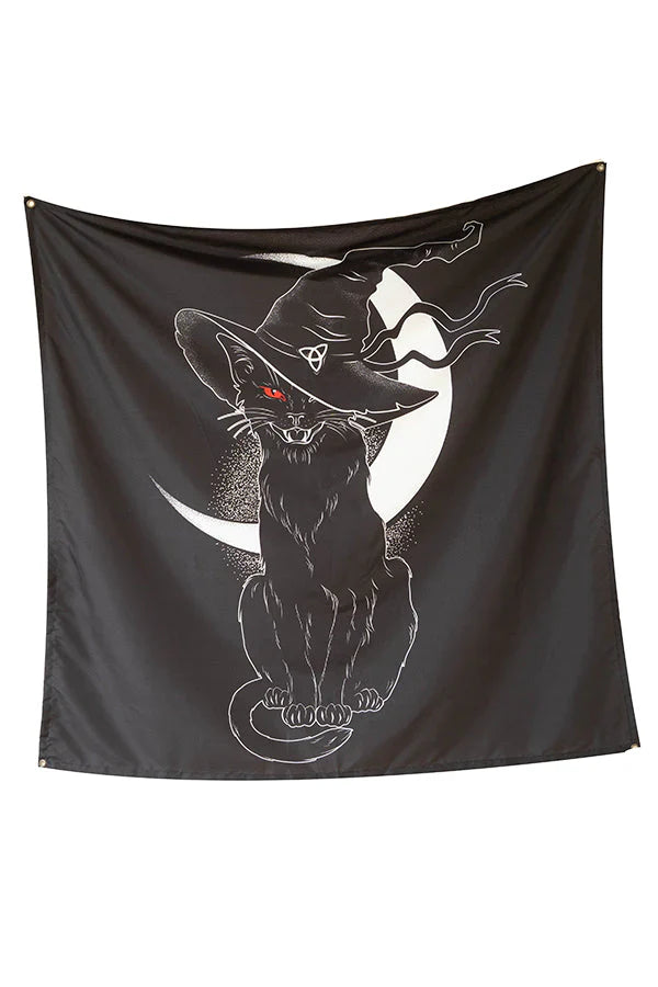 Feline Wizard Tapestry - Decorium Tapestries