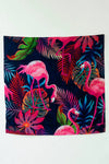 Tropical Pelican Flamingo Tapestry - Decorium Tapestries